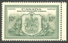 Canada Special Delivery Exprès Armoiries Coat Arms10c Vert Green MNH ** Neuf SC (CE-11cb) - Francobolli