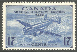 Canada Avion Airplane Flugzeug Aereo 17c Bleu Blue Special Delivery Exprès MNH ** Neuf SC (CCE-4a) - Entrega Especial/Entrega Inmediata