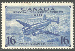 Canada Avion Airplane Flugzeug Aereo 16c Bleu Blue Special Delivery Exprès MNH ** Neuf SC (CCE-1a) - Entrega Especial/Entrega Inmediata