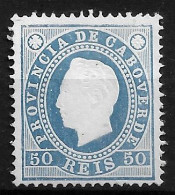 CAPE VERDE 1886 D.LUIS I 1905 REPRINT 50 REIS PERF:13½ M NG (NP#70-P07-L1) - Kaapverdische Eilanden