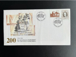 SOUTH AFRICA RSA 1984 SPECIAL COVER 200 YEARS PRINTING INDUSTRY 12-06-1984 - Cartas & Documentos