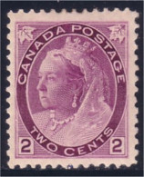 951 Canada 1898 Victoria 2c Violet Numeral Very Fine MH * Neuf CH (224) - Unused Stamps