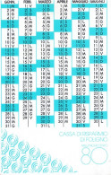 Calendarietto - Cassa Di Risparmio Di Foligno - Anno 1980 - Formato Piccolo : 1971-80