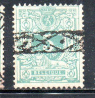 BELGIQUE BELGIE BELGIO BELGIUM 1884 1885 NUMERAL LEON 5c USED OBLITERE' USATO - 1869-1888 Lion Couché