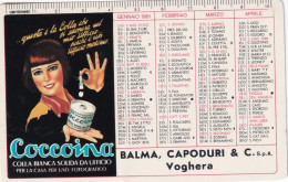 Calendarietto - Coccoina - Balma Capoduri E C.s.p.s. - Voghera - Anno 1981 - Petit Format : 1981-90