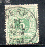 BELGIQUE BELGIE BELGIO BELGIUM 1884 1885 NUMERAL LEON 5c USED OBLITERE' USATO - 1869-1888 Lion Couché (Liegender Löwe)