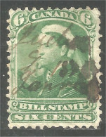 970 Canada Bill Stamp Large Queen 6c Vert Green (356) - Fiscali