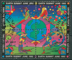 UNO New York 1992 Umweltkonferenz UNCED Gemälde Heile Welt 629/32 ZD Gestempelt - Used Stamps