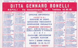 Calendarietto - Ditta Gennato Bonelli - Officina Ortopecica - Napoli - Anno 1980 - Kleinformat : 1971-80