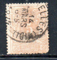 BELGIQUE BELGIE BELGIO BELGIUM 1881 NUMERAL LEON 5c USED OBLITERE' USATO - 1869-1888 Lion Couché