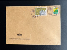 NETHERLANDS 1964 COVER DUTCH RAILWAYS PUTTEN 10-03-1964 NEDERLAND TREINZEGEL - Cartas & Documentos