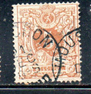 BELGIQUE BELGIE BELGIO BELGIUM 1881 NUMERAL LEON 5c USED OBLITERE' USATO - 1869-1888 Lion Couché