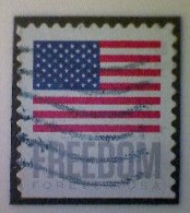 United States, Scott #5791, Used(o), 2023 Booklet, Freedom Flag, (63¢), Gray, Blue, And Red - Oblitérés