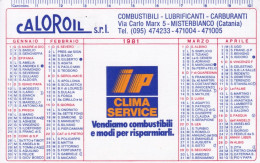 Calendarietto - Ip Caloroil - Misterbianco - Catania - Anno 1981 - Petit Format : 1981-90