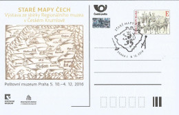 CDV PM 114 Czech Republic Old Maps  Exhibition In Postal Museum 2016 Lion - Géographie