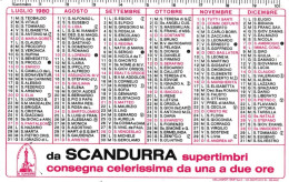 Calendarietto - M.scandura- Supertimbri - Anno 1980 - Small : 1971-80