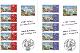 NOUVELLE CALEDONIE (New Caledonia)- Bords De Feuille De Timbres Personnalisés - OPT - 2018 - Salon Des Collectionneurs - Neufs