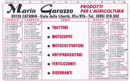 Calendarietto - Prodotti Per L'agricoltura - Mario Garozzo - Catania - Anno 1980 - Tamaño Pequeño : 1971-80