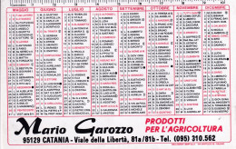 Calendarietto - Prodotti Per L'agricoltura - Mario Garozzo - Catania - Anno 1982 - Petit Format : 1981-90