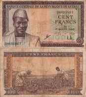 Guinea / 100 Francs / 1960 / P-13(a) / VF - Guinée