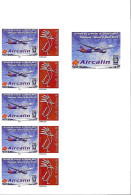 NOUVELLE CALEDONIE (New Caledonia)- Bord De Feuille De Timbres Personnalisés - Club Cagou - 2019 - Aircalin Airbus - Unused Stamps