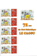 NOUVELLE CALEDONIE (New Caledonia)- Bord De Feuille De Timbres Personnalisés - Club Cagou - 2019 - 72 Ans - Unused Stamps