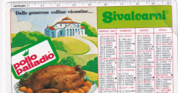 Calendarietto - Sivalcarni - Pollo Palladio - Anno 1981 - Petit Format : 1981-90