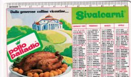 Calendarietto - Sivalcarni - Pollo Palladio - Anno 1982 - Petit Format : 1981-90