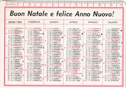 Calendarietto - Buon Natale E Felice Anno Nuovo - Anno 1981 - Petit Format : 1981-90