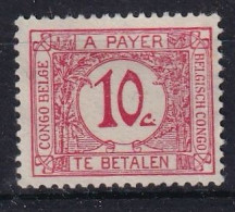 BELGISCH CONGO 1923 - MLH - Sc# J10 - TAXE - Neufs