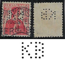 Switzerland 1912/1926 Stamp Perfin KB By Kantonalbank Von Bern Cantonal Bank Of Bern Lochung Perfore - Perfins