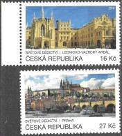 Czech Republic 2016 Unesco Lednice Valtice Praha Mi.No. 898-99 MNH ** Neuf Postfrisch - Lettonie