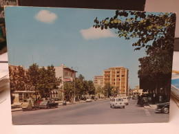 Cartolina Marsala Provincia Trapani , Piazza Marconi ,anni 70, Distributore Benzina Total ,autobus - Marsala