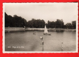 ZXK-38 Marin-Epagnier Plage De La Tène, Enfants Au Jeu. Phototypie 3943 Circulé Vers Couvet - Marin