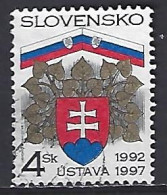 Slovakia 1997  5th Ann.of New Constitution (o) Mi.287 - Usados