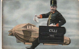 AK Cilli Celje - Postbote Auf Zeppelin - Leporello Mit 10 Ansichten - 1911 (67456) - Slovenia