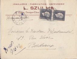 Lettre "Joaillerie - Orfèvrerie.." Rec. Provisoi Obl. Bordeaux RP Le 24/1/46 Sur 4f50 Dulac X 2 N° 696 (tarif Du 1/1/46) - 1944-45 Marianne (Dulac)