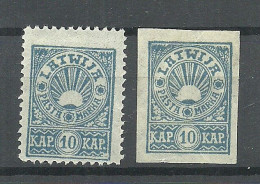 LETTLAND Latvia 1919 Michel 24 A + B (*) - Lettonie