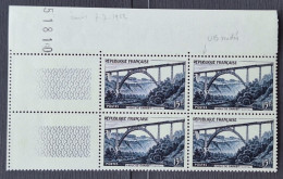 France 1952 N°928 En Bloc De 4 CdF Varietés "U" Et "B" Soudés **TB - Unused Stamps