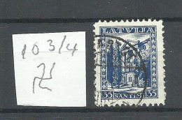 LETTLAND Latvia 1934 Michel 236 Perf 10 3/4 WM Inverted O - Lettonie