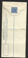 Fiji 1920 KGV 1d + 2d Blue Registered Postal Stationary Envelope Unused , Specimen Overprint , Faults - Fidji (...-1970)