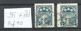 LETTLAND Latvia 1931 Michel 173 Perf 10  Normal + Inverted Watermark - Lettonie