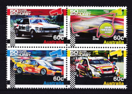 Australia 2012 Bathurst - 50 Years Of Car Racing Block Of 4 MNH - Nuevos