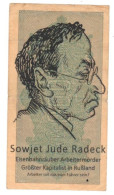 WW2 Germany Nazi Propaganda FORGERY Overprint On Genuine 1000 Mark 1923 Banknote VF- (tears) - Otros & Sin Clasificación