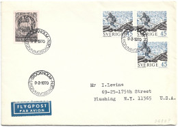 Correspondence - Sweden To USA, 1970, N°856 - Brieven En Documenten