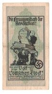 WW2 Germany Nazi Propaganda FORGERY Overprint On Genuine 1000 Mark 1923 Banknote VF- - Altri & Non Classificati