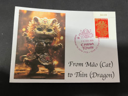 11-2-2024 (3 X 54) Chinese New Year Of The Dragon 2024 - 年中國龍年新年 - 1 Cover With $ 1.20 Year Of Dragon - Cat To Dragon - Chinese New Year