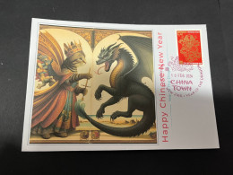 11-2-2024 (3 X 54) Chinese New Year Of The Dragon 2024 - 年中國龍年新年 - 1 Cover With $ 1.20 Year Of Dragon - Cat To Dragon - Chinese New Year