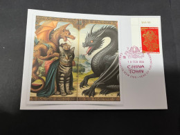 11-2-2024 (3 X 54) Chinese New Year Of The Dragon 2024 - 年中國龍年新年 - 1 Cover With $ 1.20 Year Of Dragon - Cat To Dragon - Chinese New Year