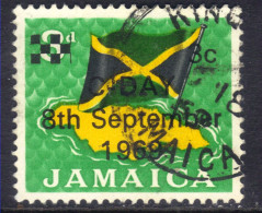 Jamaica 1969 QE2 3ct On 3d Ovpt C Day 8th Sept 1969 Used SG 282 ( F662 ) - Jamaica (1962-...)